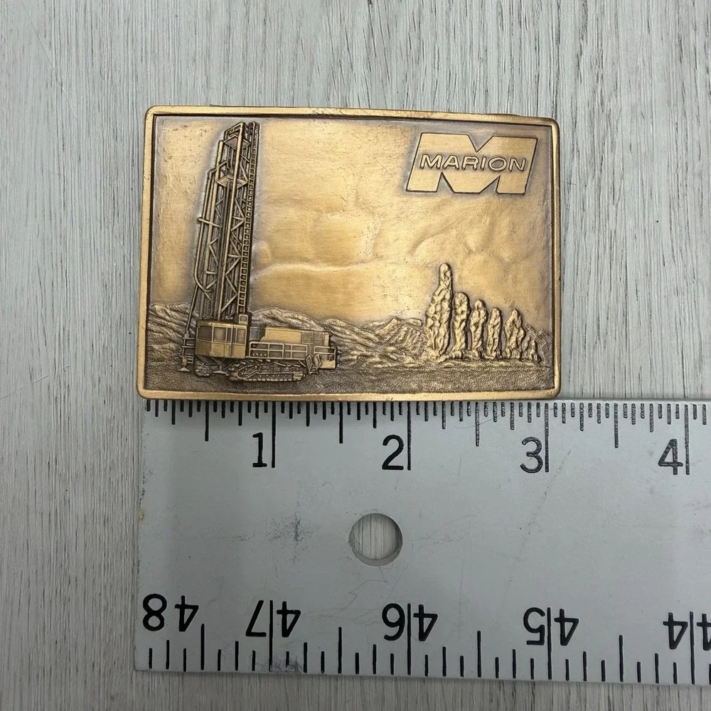 Marion Mining Equipment Brass Belt Buckle Rotary Blasthole Drill Rig
